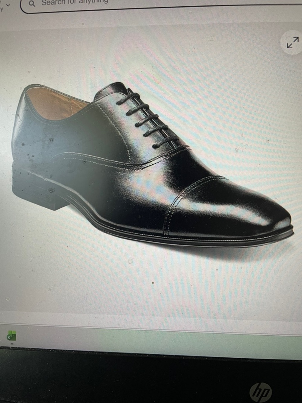 Florsheim Black Smooth Leather Cap Toe Oxford Shoes 9D